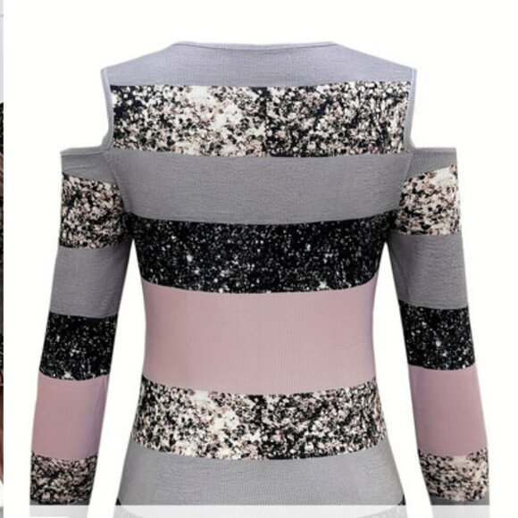 Womens Color Block Cap Sleeve Top in Sizes L. XL,XXL - Picture 3 of 4